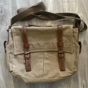 Canvas Crossbody Satchel Messenger Laptop Bag